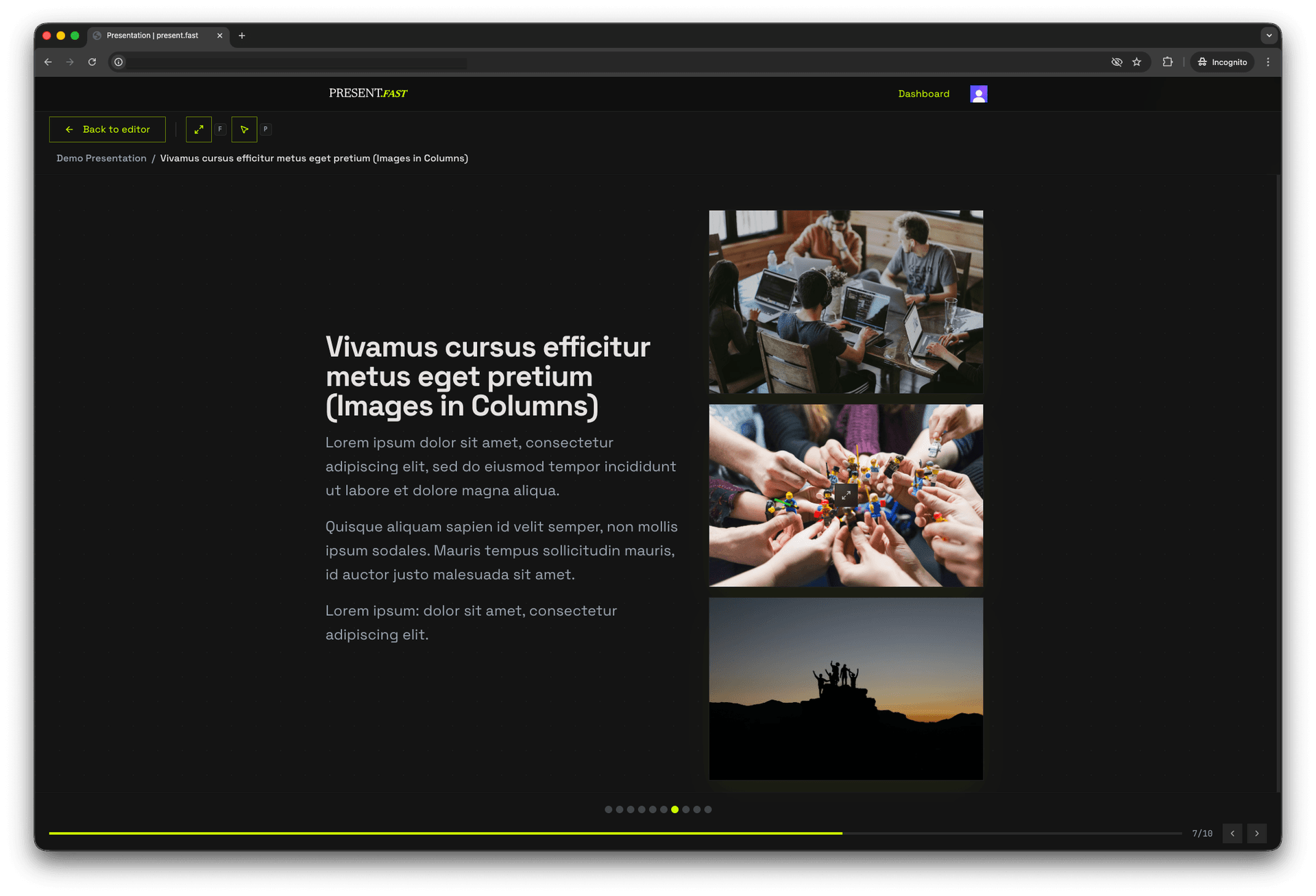 Image layout slide example